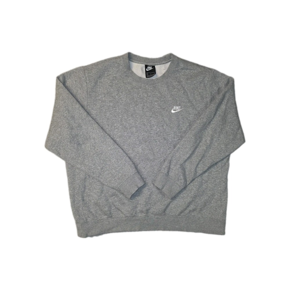 Nike Sportswear Club Fleece Gray Size XL Crewneck Pullover Sweatshirt